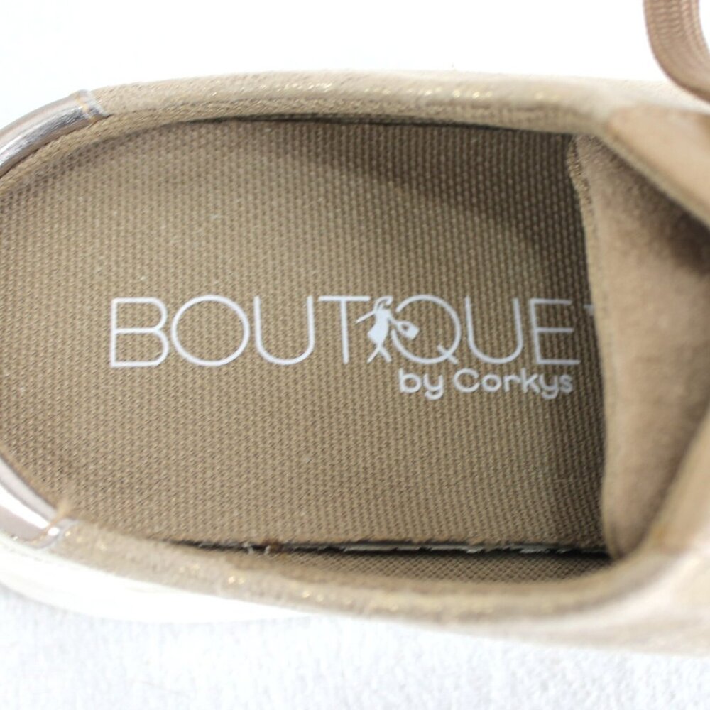 Boutique by Corkys Spiked Sneaker Mule Womens Size 8 Brown Gold Leopard Shoes - Picture 9 of 10